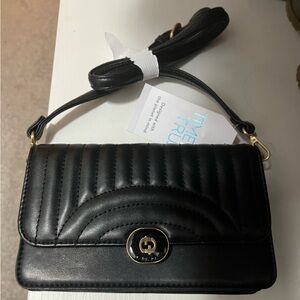 nwt Time and Tru Black Quilted crossbody purse